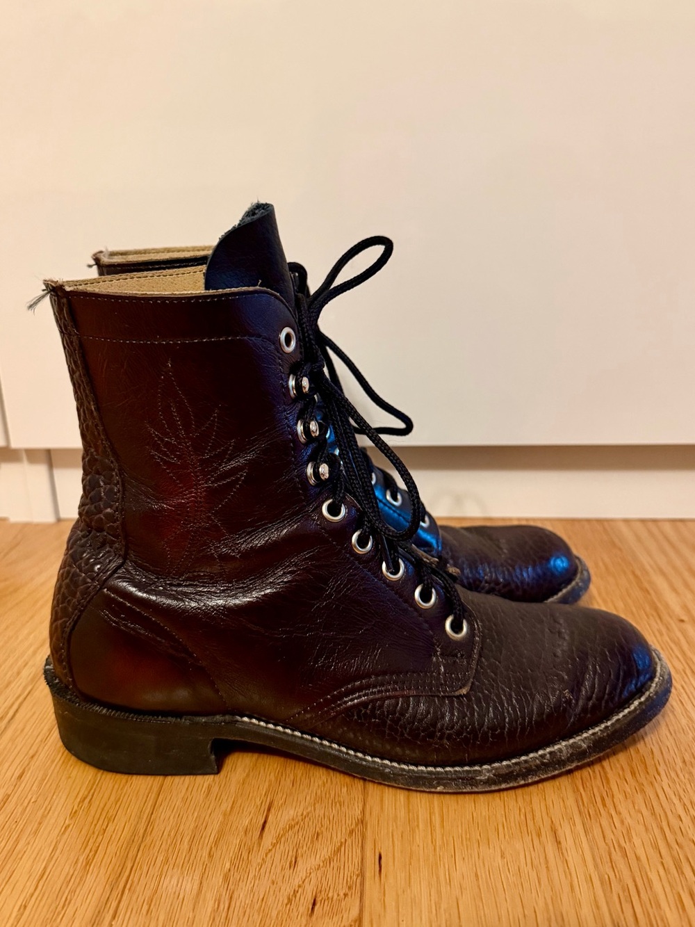 Vintage Biltrite Leather Lace Up Boots